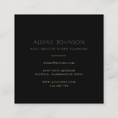 ダークブラックムーディーグリモダンーネリー春 スクエア名刺 (裏面)