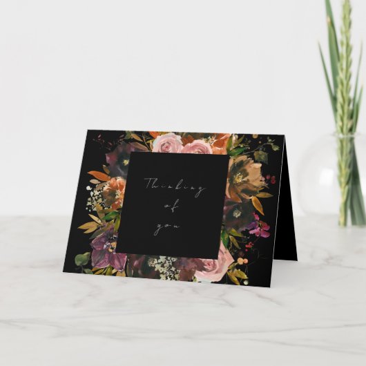 ダークブラックムーディ秋秋考えズオブユーカード サンキューカード (正面)