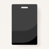 ダークブラックモダンとプミニマルレスパスの写真ID バッジ (裏面)