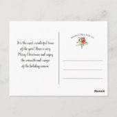 ダークブラックモダンホリデーウィンタークリスマスジョイスト ポストカード (裏面)