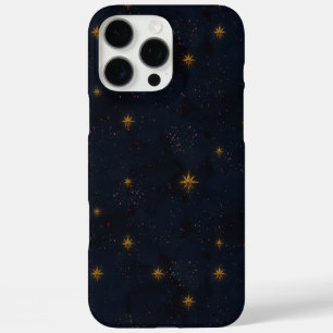 ダークブラックモデディナイトスカイ金ゴールド星 iPhone 16 PRO MAXケース