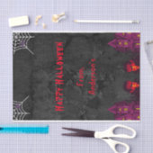 ダークブラック不気味カスタムハローウィンパーティギフト 薄葉紙 (クラフト)