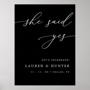 ダークブラック彼女はYes婚約パーティ歓迎 ポスター