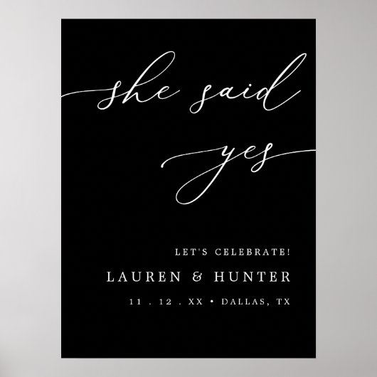 ダークブラック彼女はYes婚約パーティ歓迎 ポスター (正面)