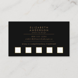 ダークブラック金ゴールドローズブーケ ロイヤリティカード