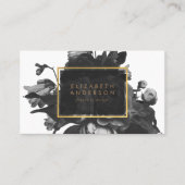 ダークブラック金ゴールドローズブーケ ロイヤリティカード (正面)