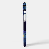 ダークブラック&ブルー不気味ハロウィーンハウス Case-Mate iPhoneケース (裏面 / 左)