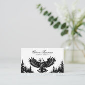 ダークブラック&ホワイトイーグルタトゥーアーティスト 名刺 (スタンド正面)