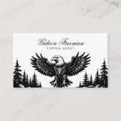 ダークブラック&ホワイトイーグルタトゥーアーティスト 名刺 (正面)