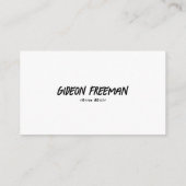 ダークブラック&ホワイトエンジェルタトゥーアーティスト 名刺 (裏面)