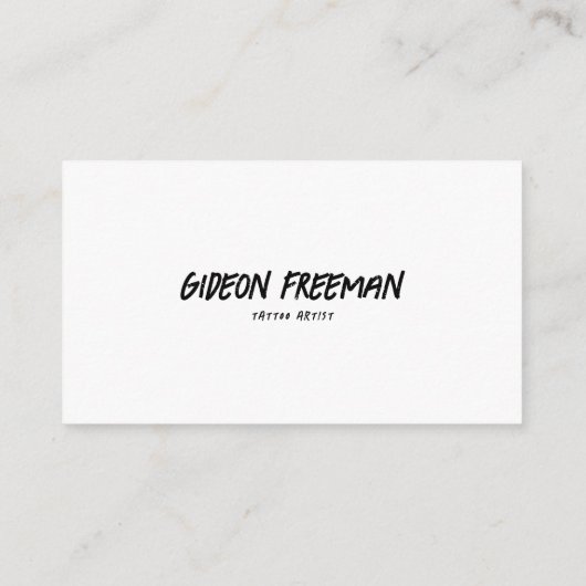 ダークブラック&ホワイトエンジェルタトゥーアーティスト 名刺 (裏面)