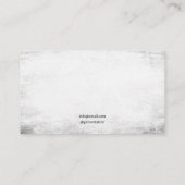 ダークブラック&ホワイトクロウシルエットタトゥーアーティスト 名刺 (裏面)