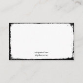 ダークブラック&ホワイトタイガータトゥーアーティスト 名刺 (裏面)