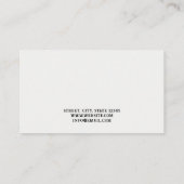 ダークブラック&ホワイトハートタトゥーアーティスト 名刺 (裏面)