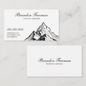ダークブラック&ホワイトマウンテンタトゥースタジオ 名刺 (正面/裏面)