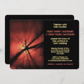 ダークブランチズ結婚式招待状 招待状 (正面/裏面)