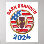ダークブランドンtシャツジョーバイデン氏2024ミーム ポスター (正面)
