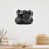 ダークブリッジプリントバイジェレッド ポスター (キッチン)