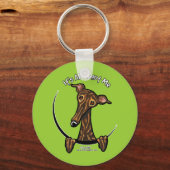 ダークブリンドグレイハウンドIAAM キーホルダー (正面)