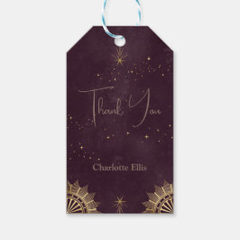 ダークブルガンディシテラルサンアンドムーンブライダルブランチ ギフトタグ