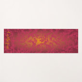 ダークブルゴーニュと金ゴールド裏地ヨガマット ヨガマット (正面(横))