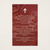 ダークブルゴーニュバラフローラ写真葬式カード (裏面)