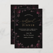ダークブルゴーニュバラブラックリハーサルディナー 招待状 (正面/裏面)