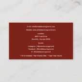 ダークブルゴーニュフォレストキャンプグラウンド 名刺 (裏面)