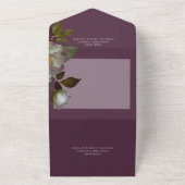 ダークブルゴーニュワインQRコード オールインワン招待状 (外側)