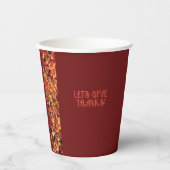 ダークブルゴーニュ秋の饗宴ハッピー感謝祭 紙コップ (正面)