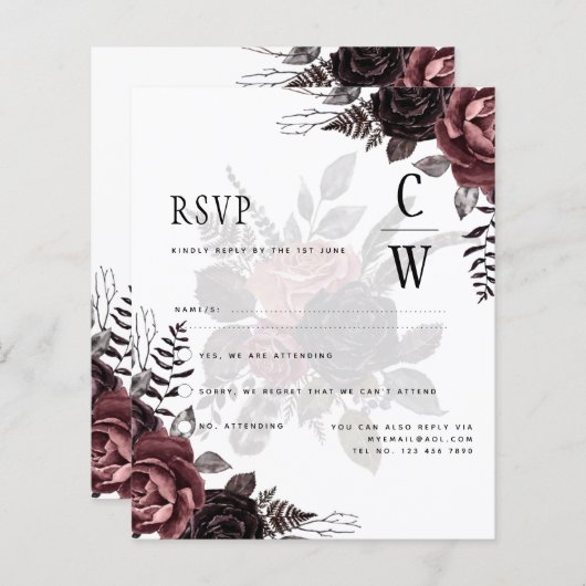 ダークブルゴーニュ黒バラ結婚ズ秋冬 (正面/裏面)