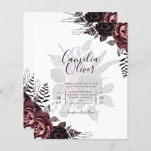 ダークブルゴーニュ黒バラ結婚ズ秋冬 (正面/裏面)