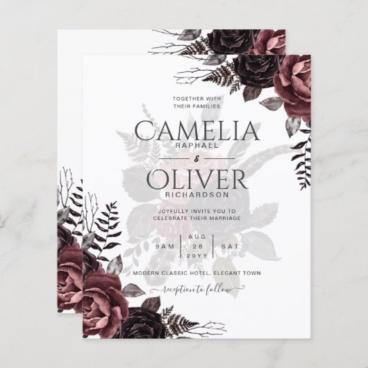 ダークブルゴーニュ黒バラ結婚ズ秋冬 (正面/裏面)