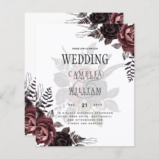 ダークブルゴーニュ黒バラ結婚ズ秋冬 (正面/裏面)