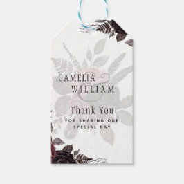 ダークブルゴーニュ黒バラ結婚ズ秋冬 ギフトタグ