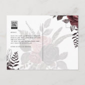 ダークブルゴーニュ黒バラ結婚ズ秋冬 ポストカード (裏面)