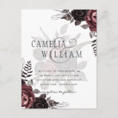ダークブルゴーニュ黒バラ結婚ズ秋冬 ポストカード (正面)