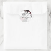 ダークブルゴーニュ黒バラ結婚ズ秋冬 ラウンドシール (バッグ)