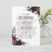 ダークブルゴーニュ黒バラ結婚ズ秋冬 招待状 (スタンド正面)