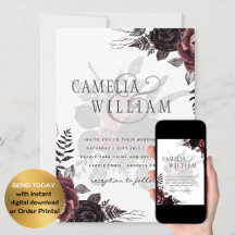 ダークブルゴーニュ黒バラ結婚ズ秋冬