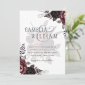 ダークブルゴーニュ黒バラ結婚ズ秋冬 招待状 (スタンド正面)