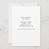 ダークブルゴーニュ&赤面ピンクフローラブライダルシャワー 招待状 (裏面)