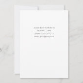 ダークブルゴーニュ&赤面ピンクフローラ卒業パーティー 招待状 (裏面)