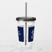 ダークブルーおめでとうございます卒業聖書の詩 アクリルタンブラー (右)