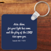 ダークブルーおめでとうございます卒業聖書の詩 キーホルダー (裏面)