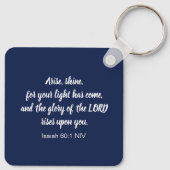 ダークブルーおめでとうございます卒業聖書の詩 キーホルダー (裏面)