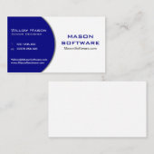 ダークブルーおよびホワイトテクノロジーの名刺 名刺 (正面/裏面)