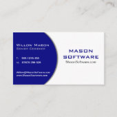 ダークブルーおよびホワイトテクノロジーの名刺 名刺 (正面)