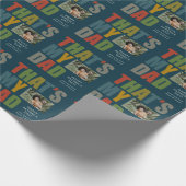 ダークブルーが私のパパ父の日 ラッピングペーパー (角)