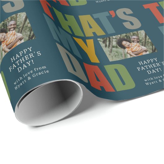 ダークブルーが私のパパ父の日 ラッピングペーパー (ロールコーナー)